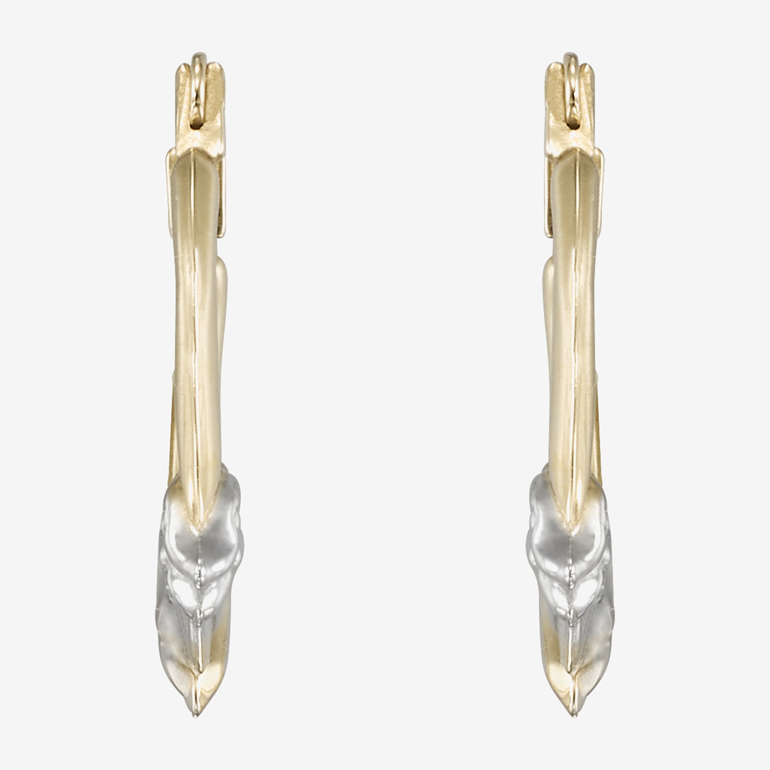 Womens 10K Gold 14mm Hoop Earrings