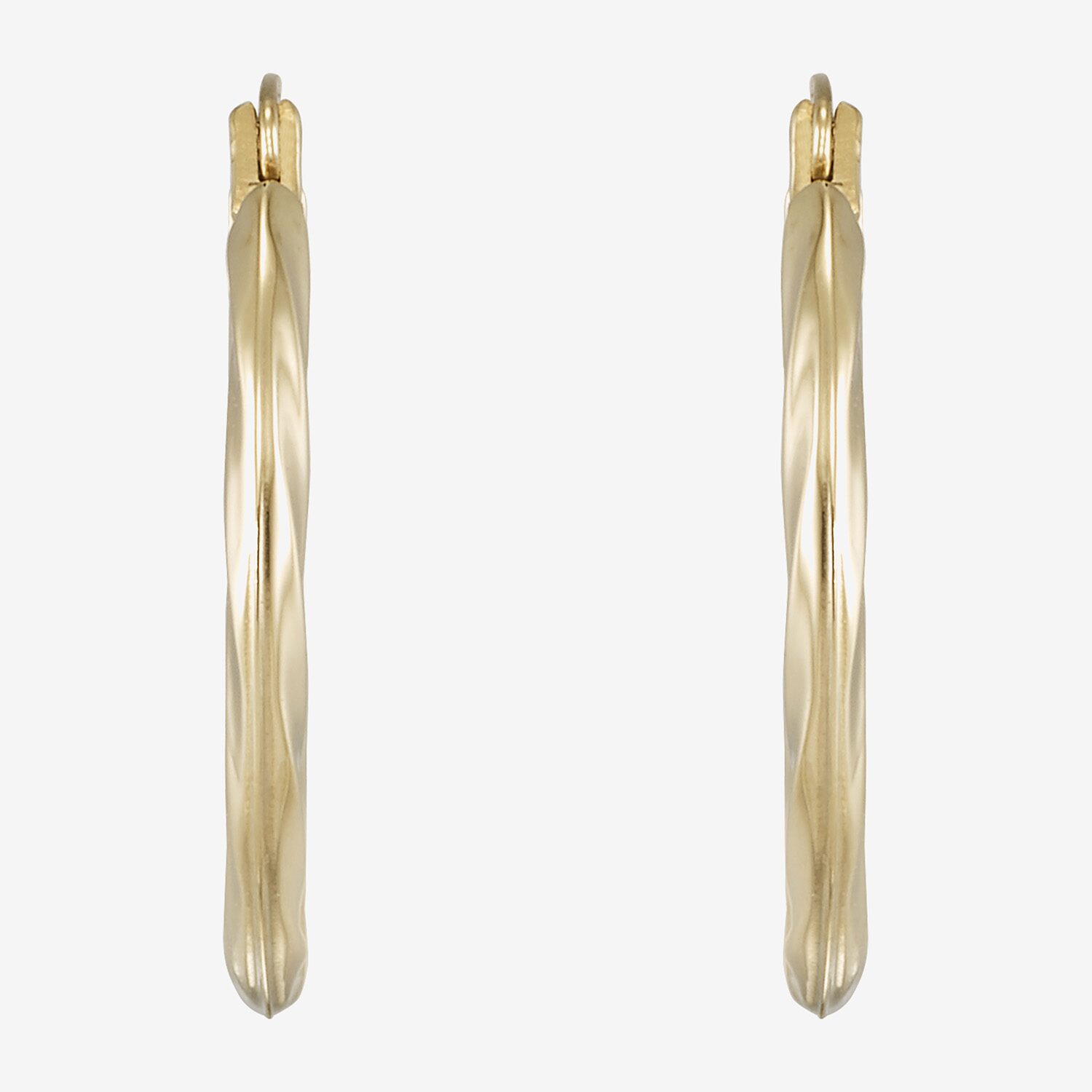 Womens 10K Gold 18mm Hoop Earrings