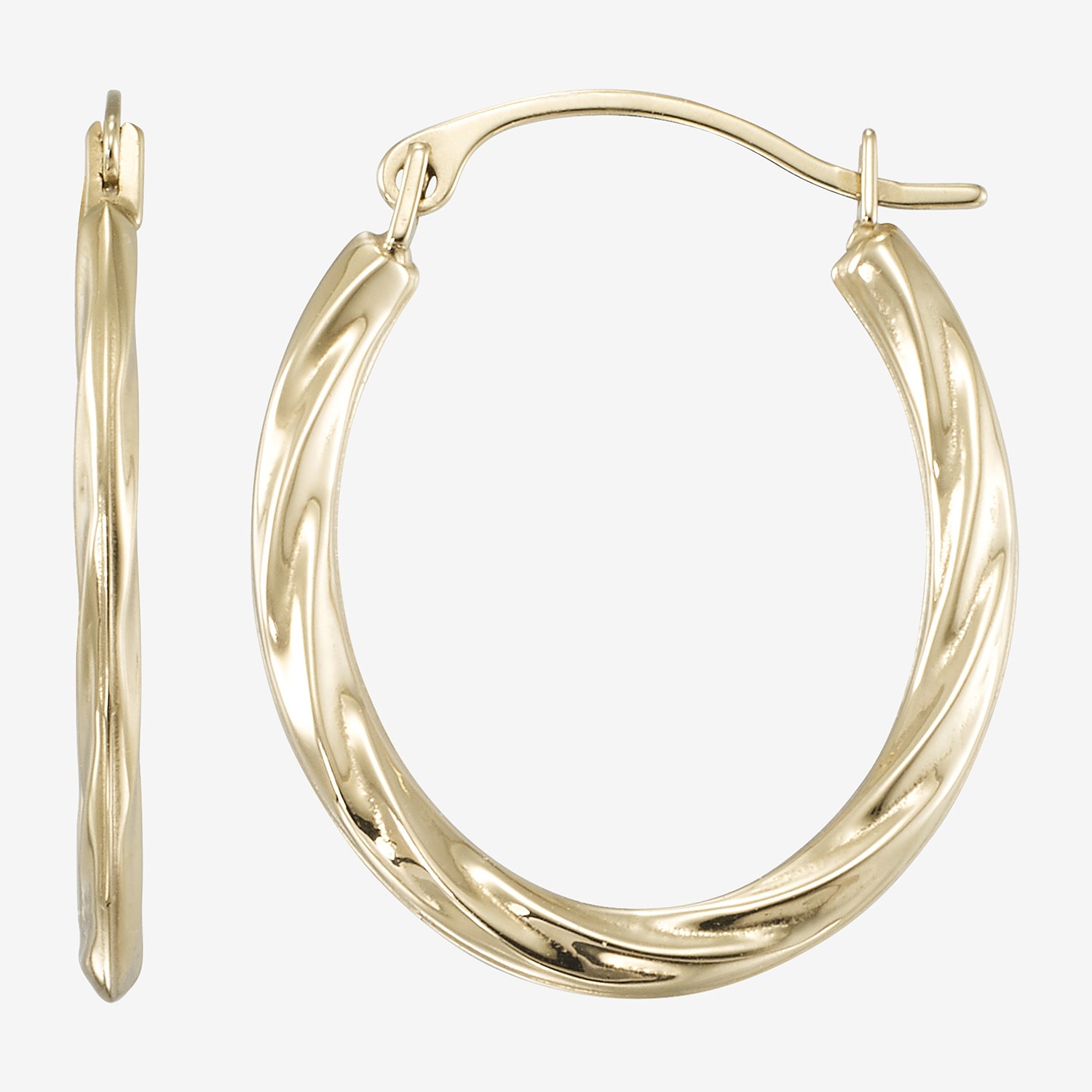 Womens 10K Gold 21mm Hoop Earrings