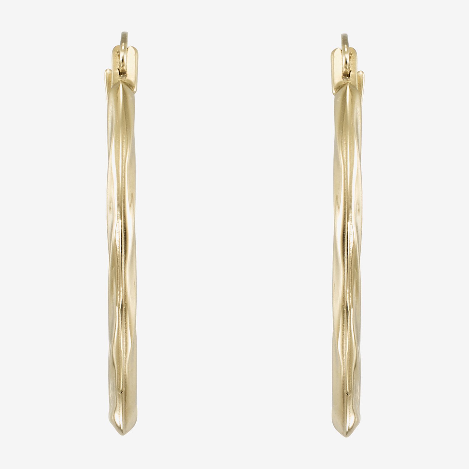 Womens 10K Gold 21mm Hoop Earrings