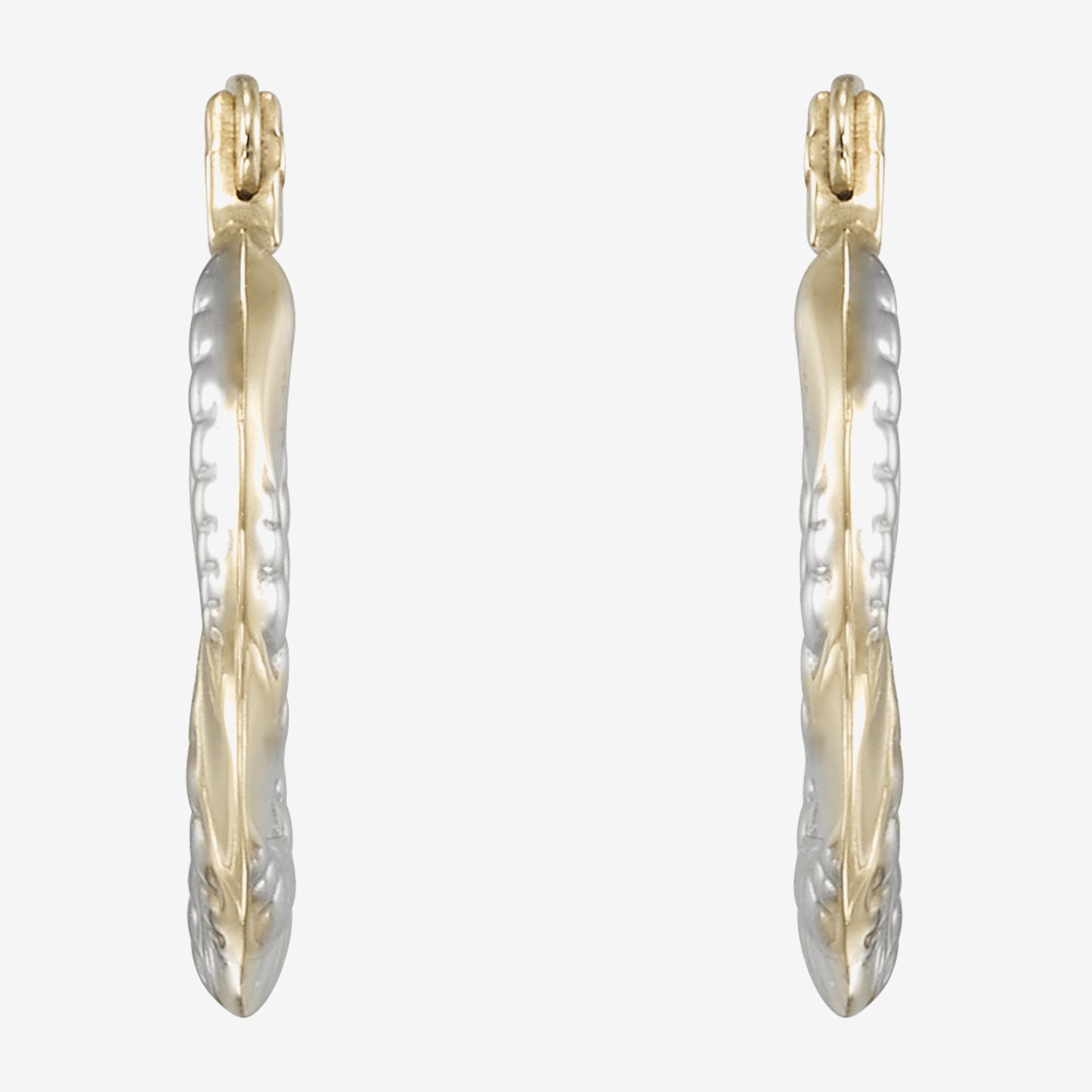 Womens 10K Gold 13mm Hoop Earrings