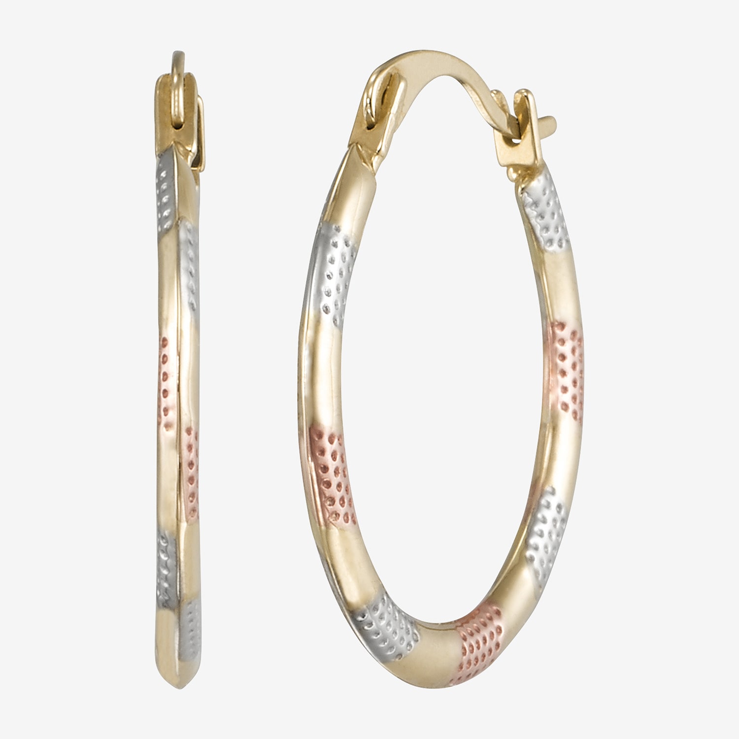 Womens 10K Gold 17mm Hoop Earrings