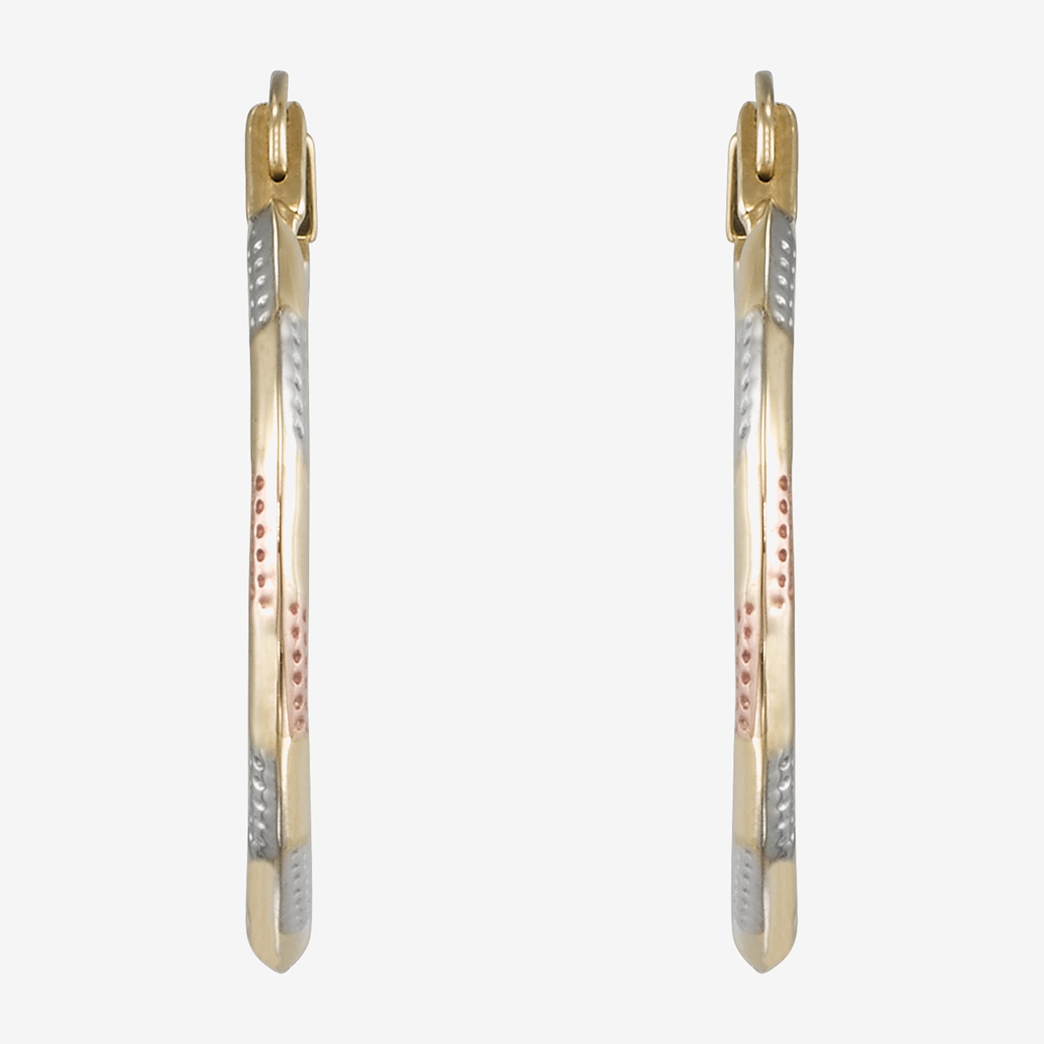 Womens 10K Gold 17mm Hoop Earrings