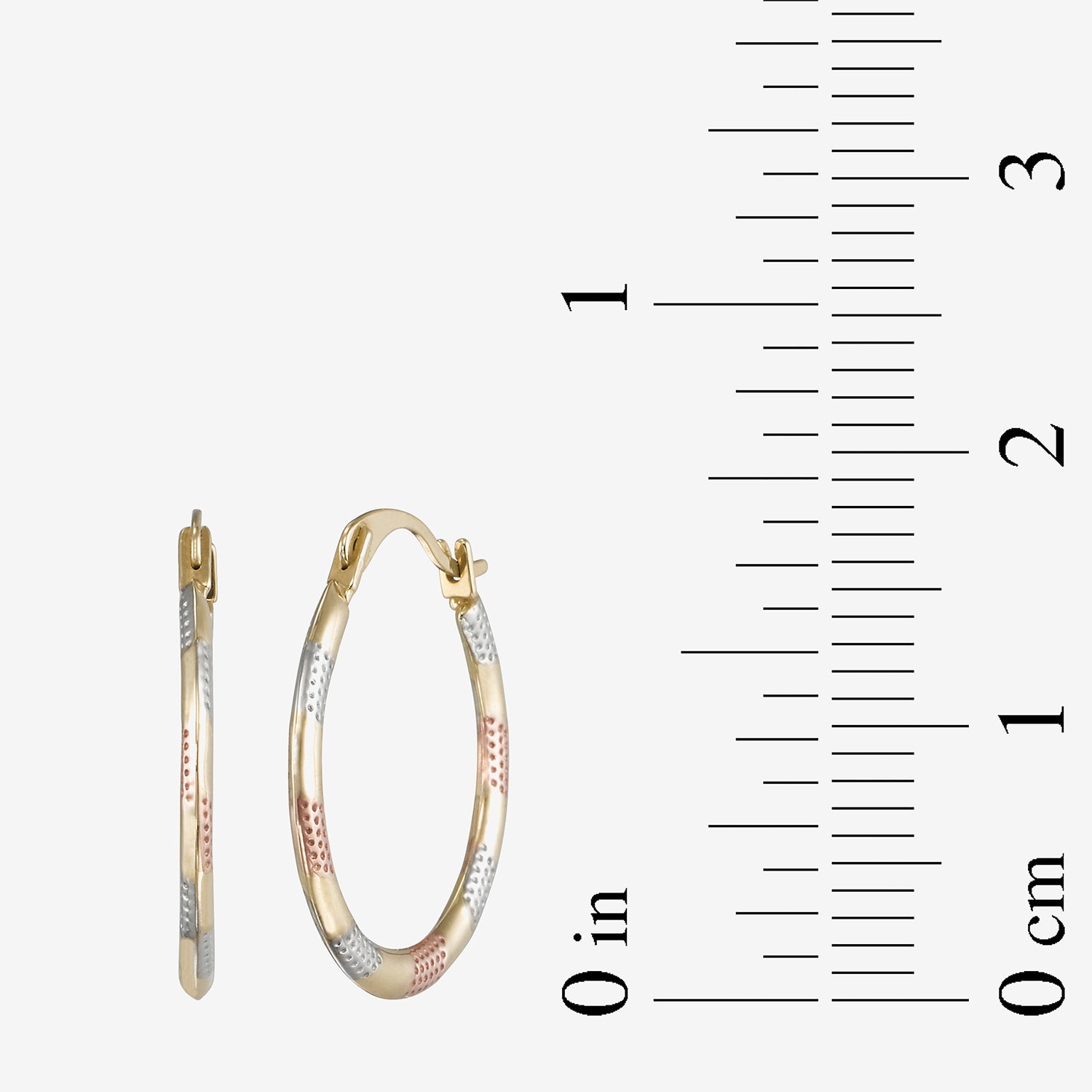 Womens 10K Gold 17mm Hoop Earrings
