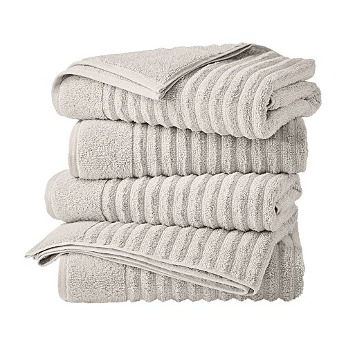 Linery Luxurious Cotton 4-pc. Quick Dry Bath Towel In Gray