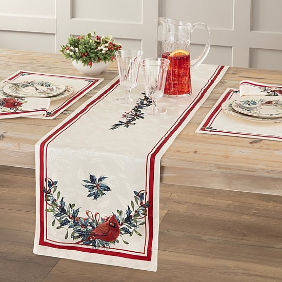 Lenox Holiday Winter Greetings Runner