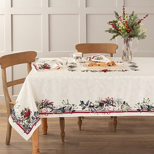 Lenox Holiday Winter Greetings Tablecloth, 60" x 84" - Multi