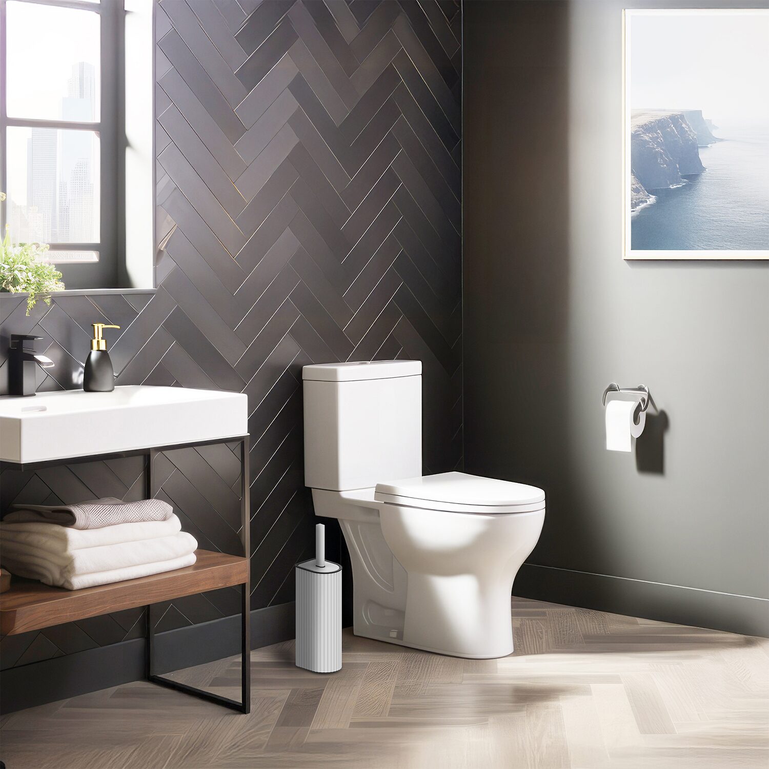 Enchante Strata Toilet Brush Holder