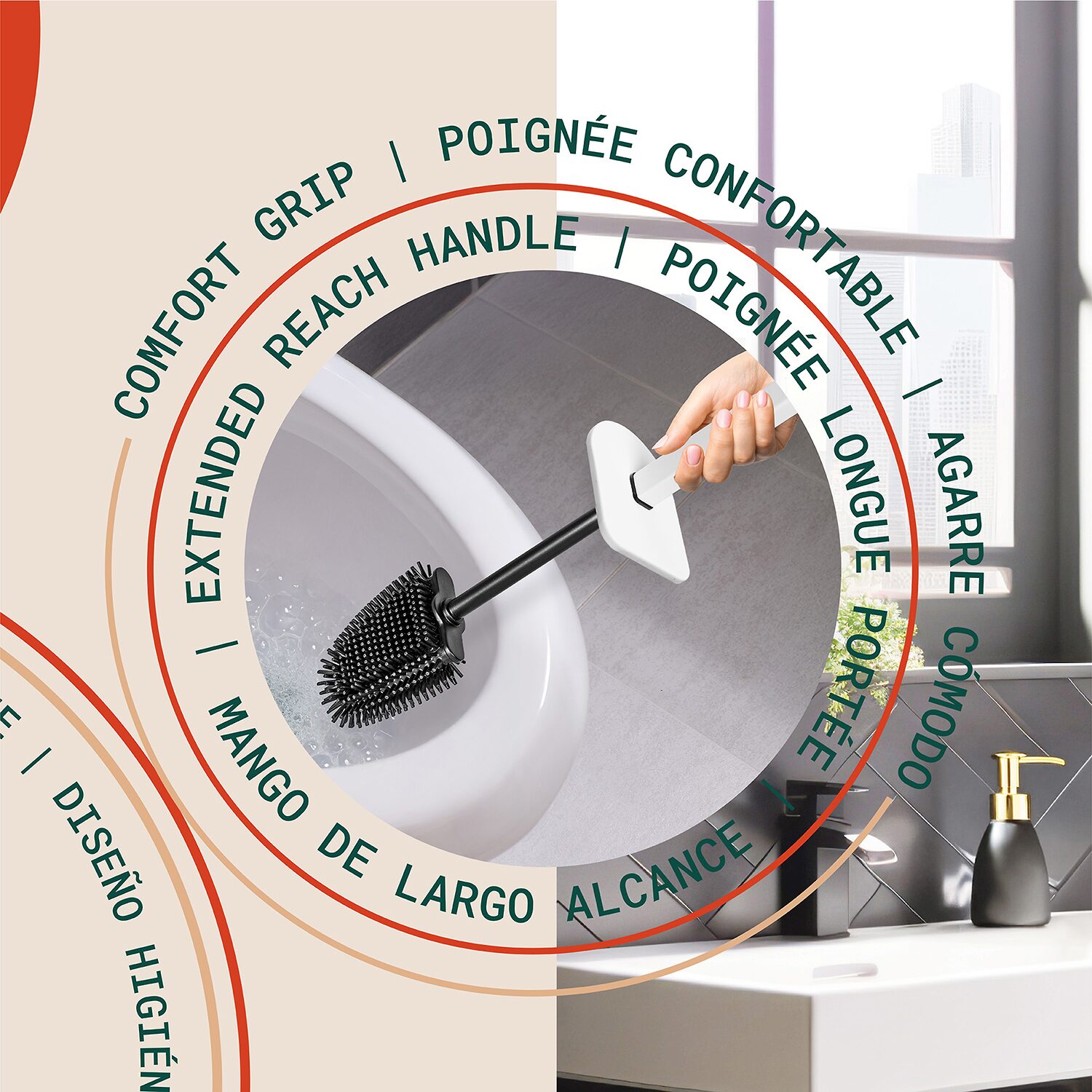 Enchante Strata Toilet Brush Holder