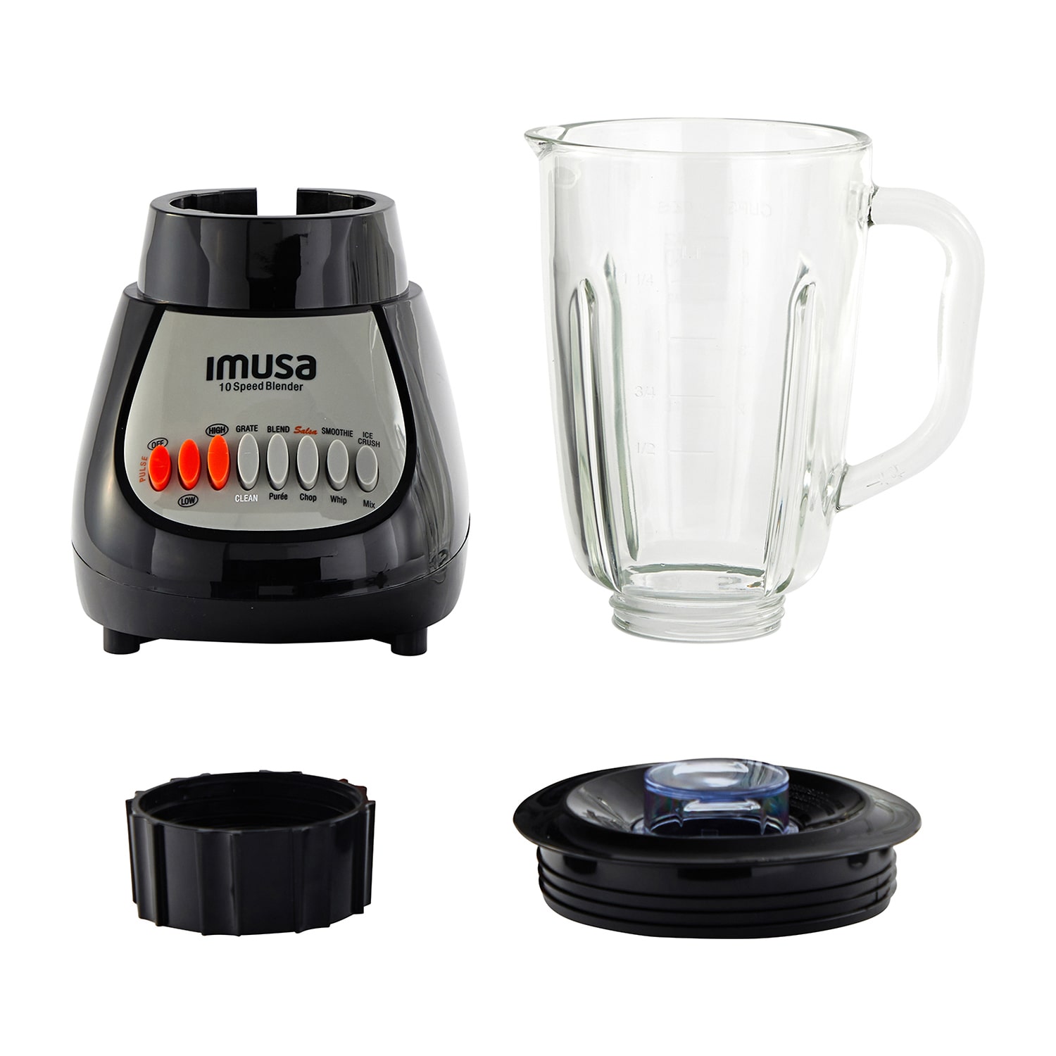 IMUSA Electric Blender With Glass Jar, Speed 10-Speed Blender