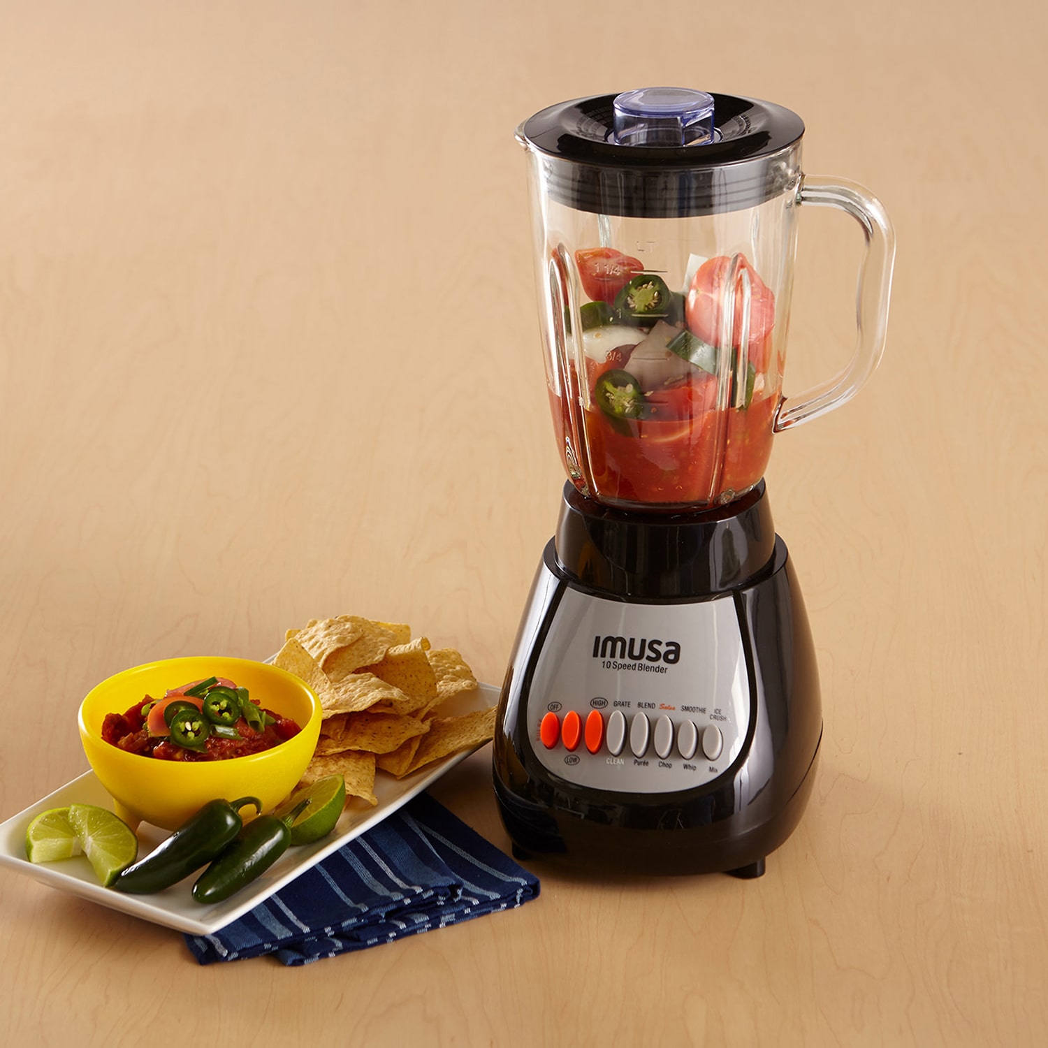 IMUSA Electric Blender With Glass Jar, Speed 10-Speed Blender