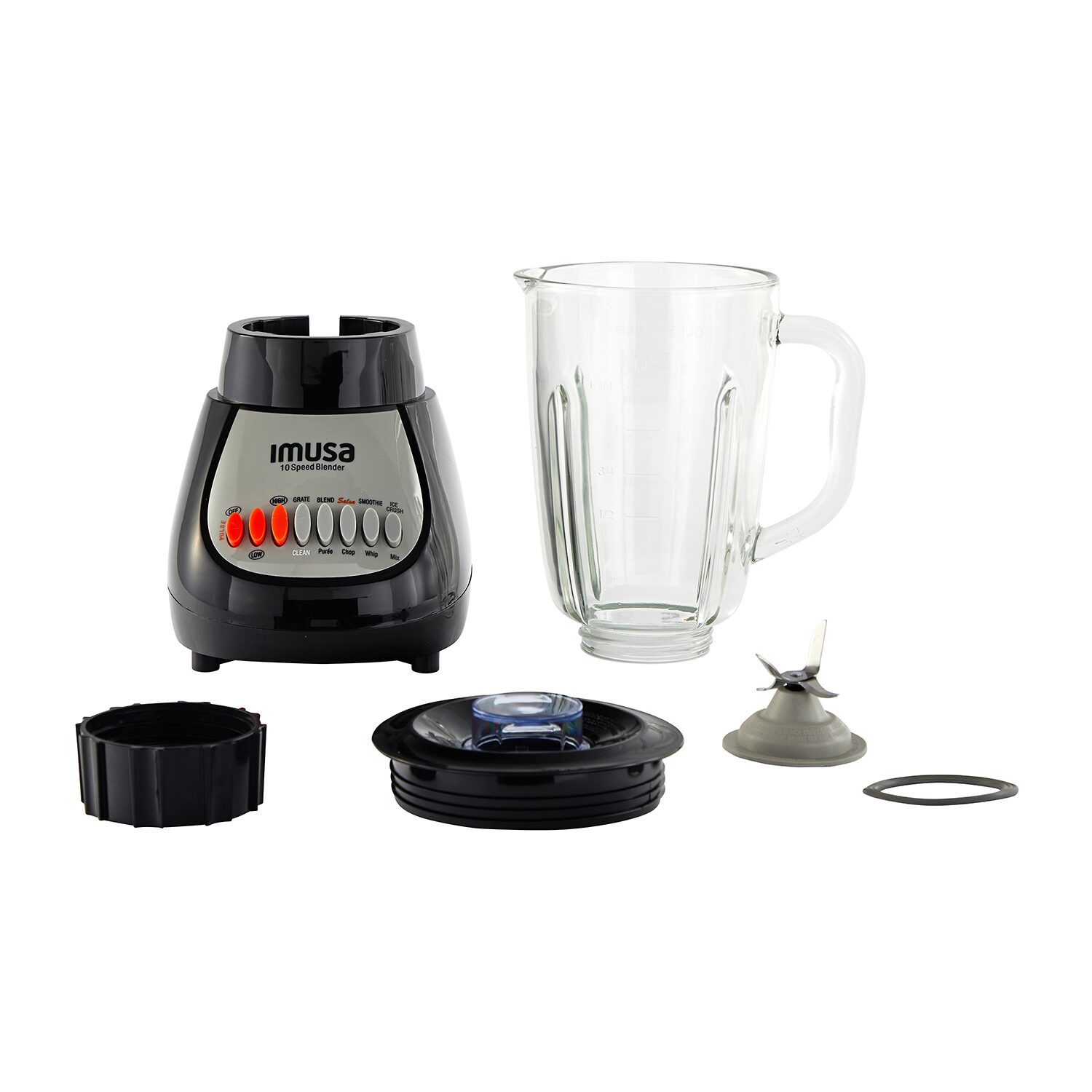 IMUSA Electric Blender With Glass Jar, Speed 10-Speed Blender