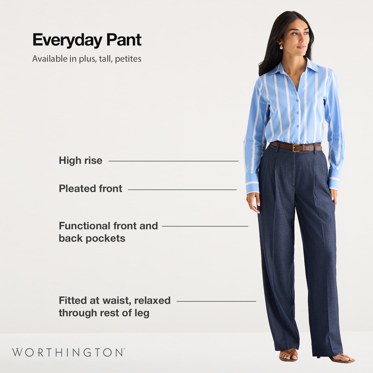 Worthington Womens Everyday Pant