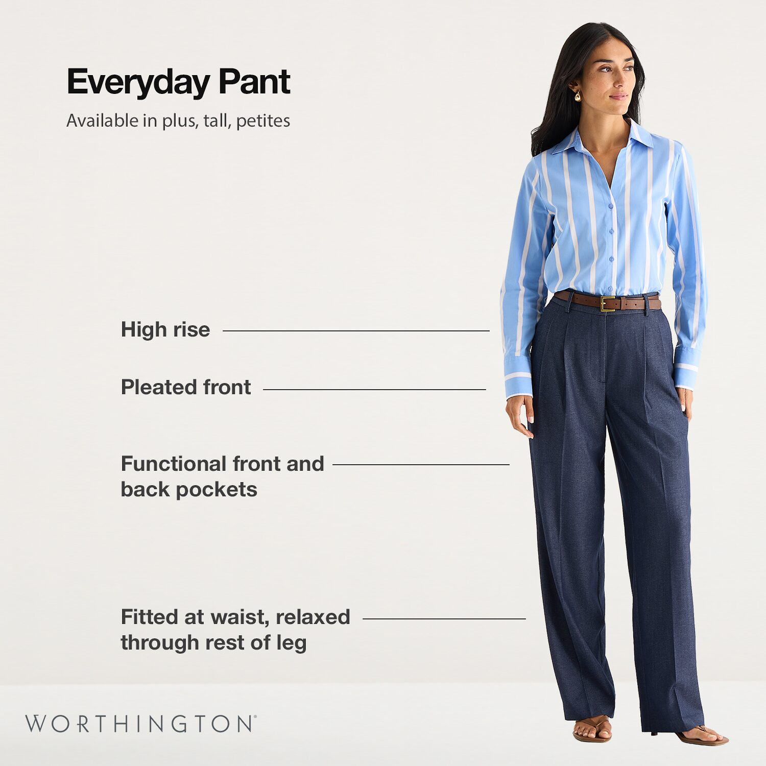 Worthington Tall Womens Everyday Pant