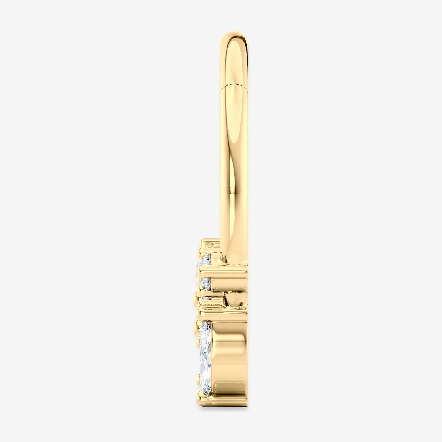 Cubic Zirconia 10K Gold Nose Ring