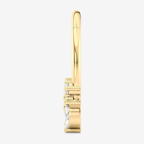 Cubic Zirconia 10K Gold Nose Ring