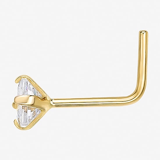 Cubic Zirconia 14K Gold Nose Ring