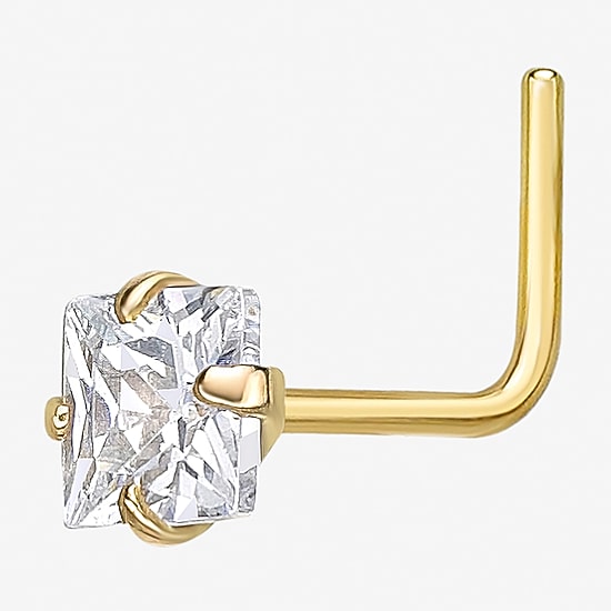 Cubic Zirconia 14K Gold Nose Ring