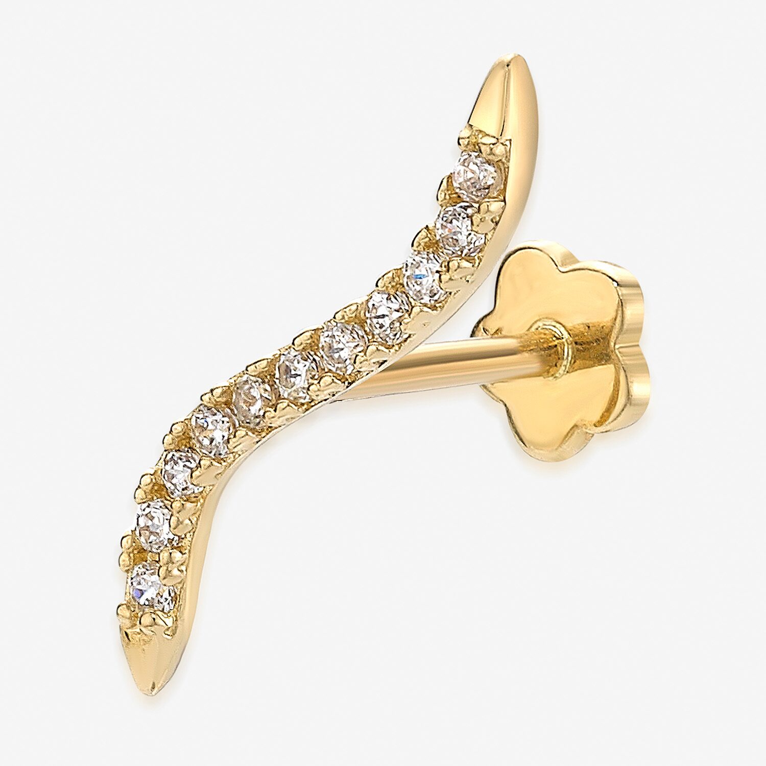 14K Gold Cartilage Earring