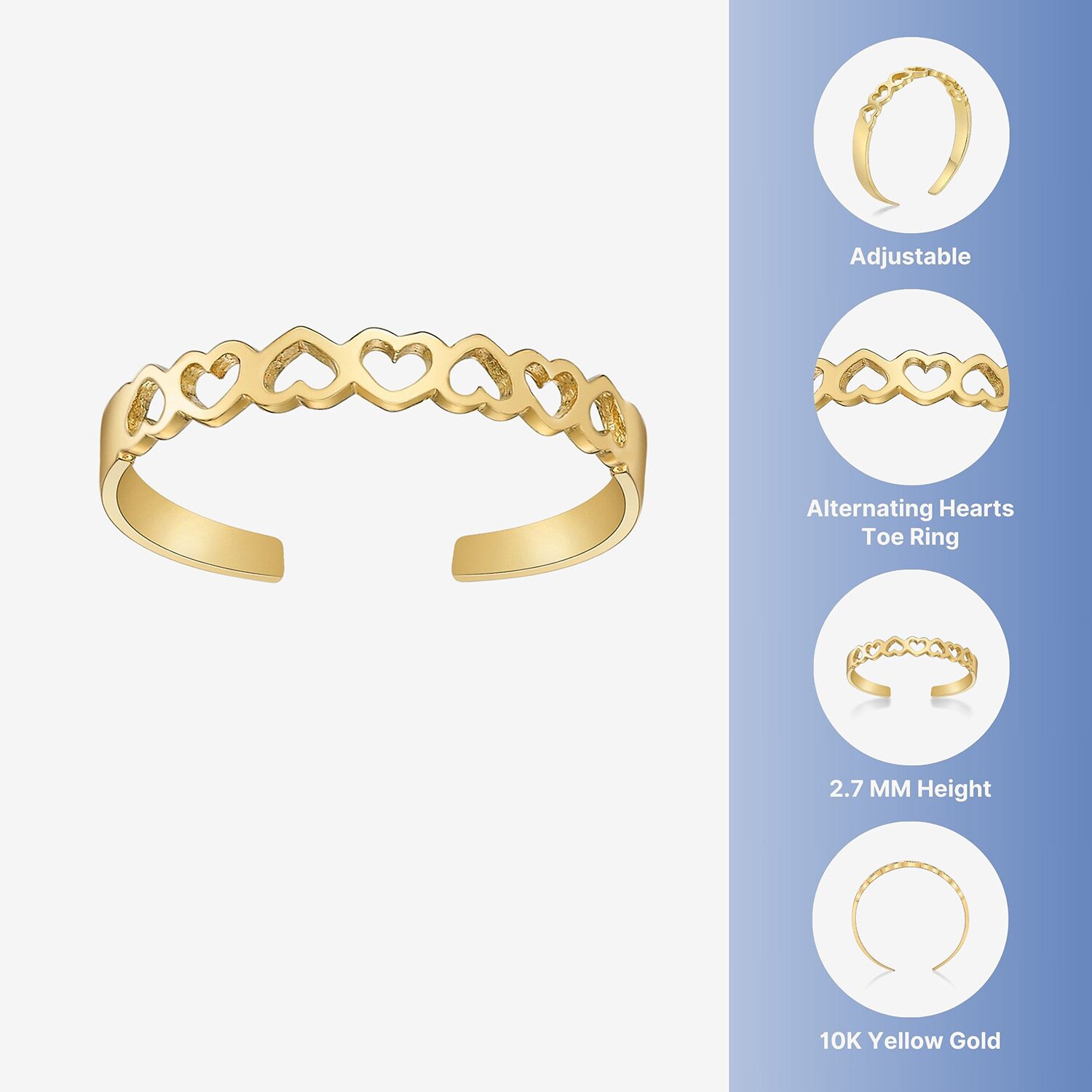 14K Gold Toe Ring