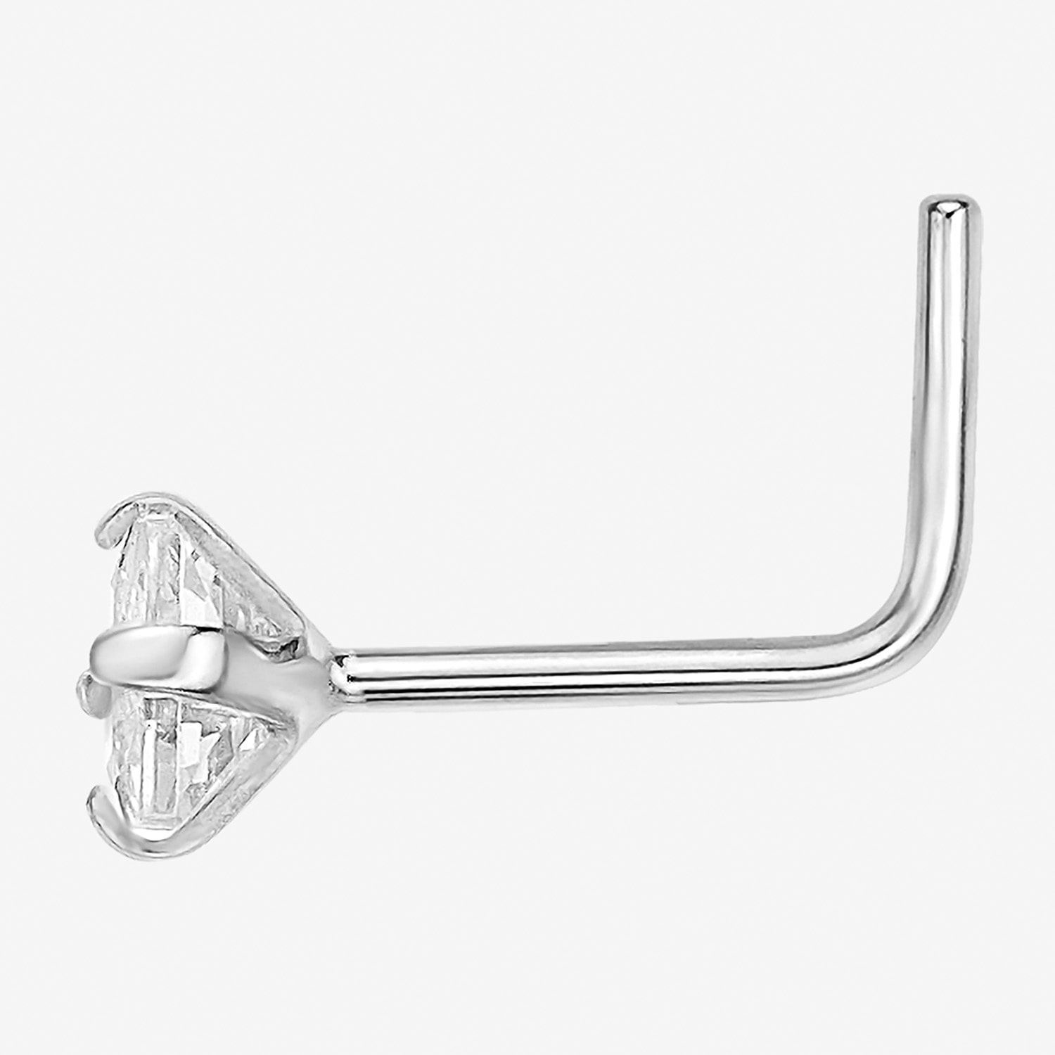 Cubic Zirconia 14K Gold Nose Ring