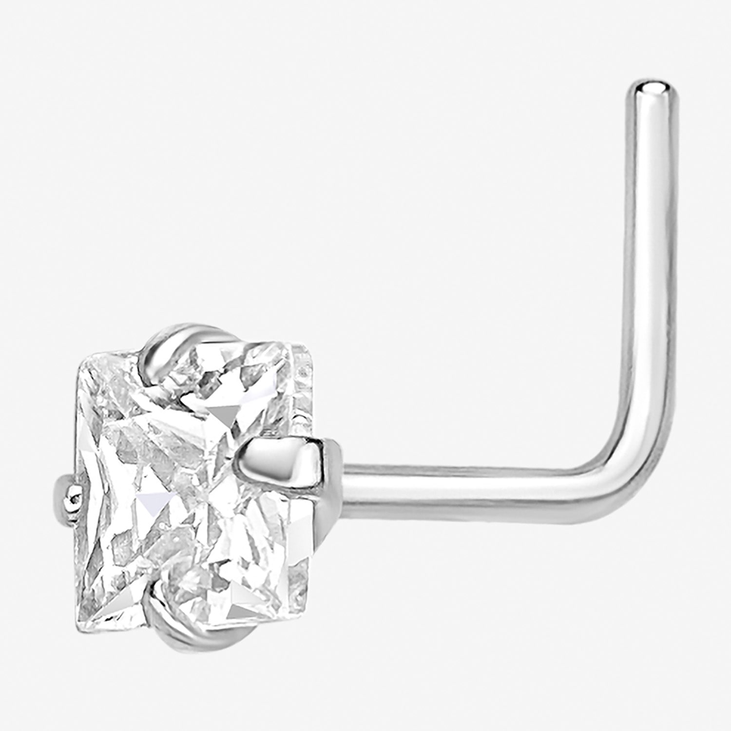 Cubic Zirconia 14K Gold Nose Ring