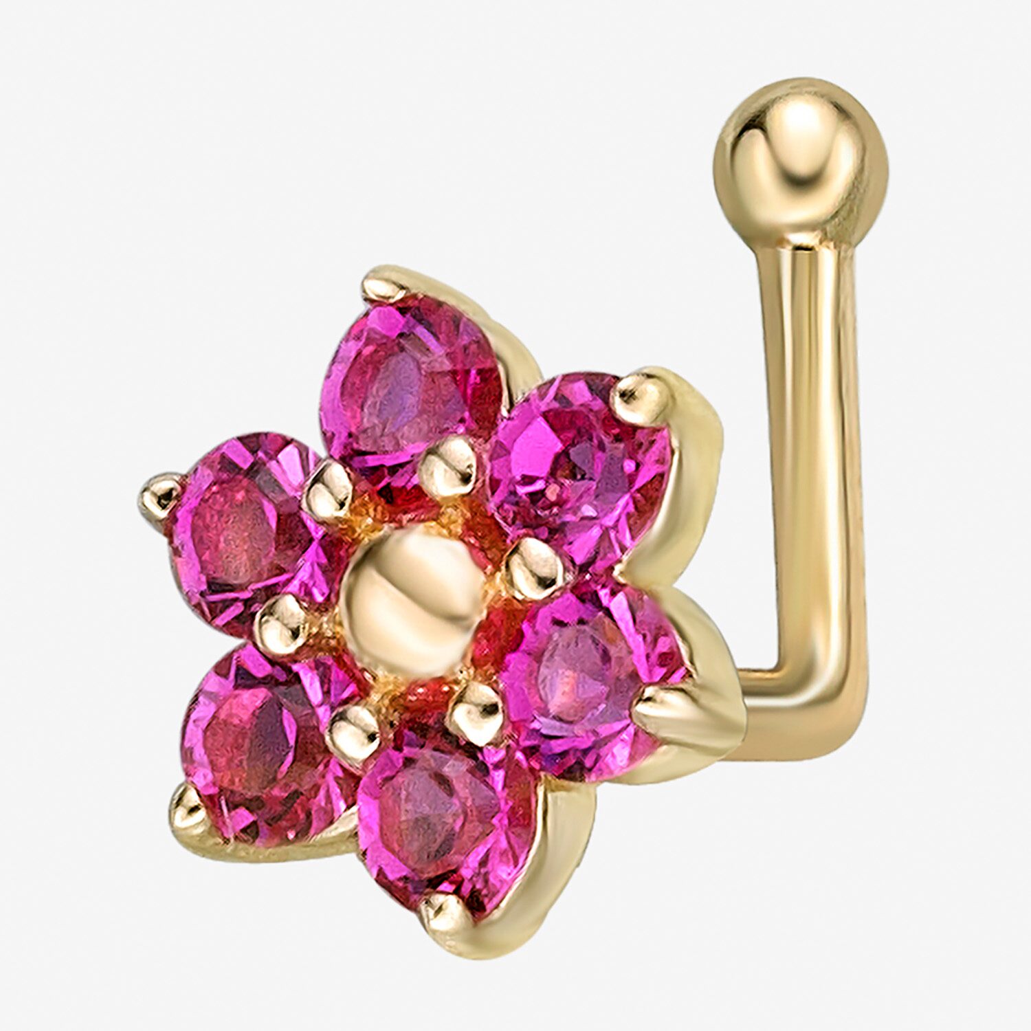 Crystal 14K Gold Nose Ring