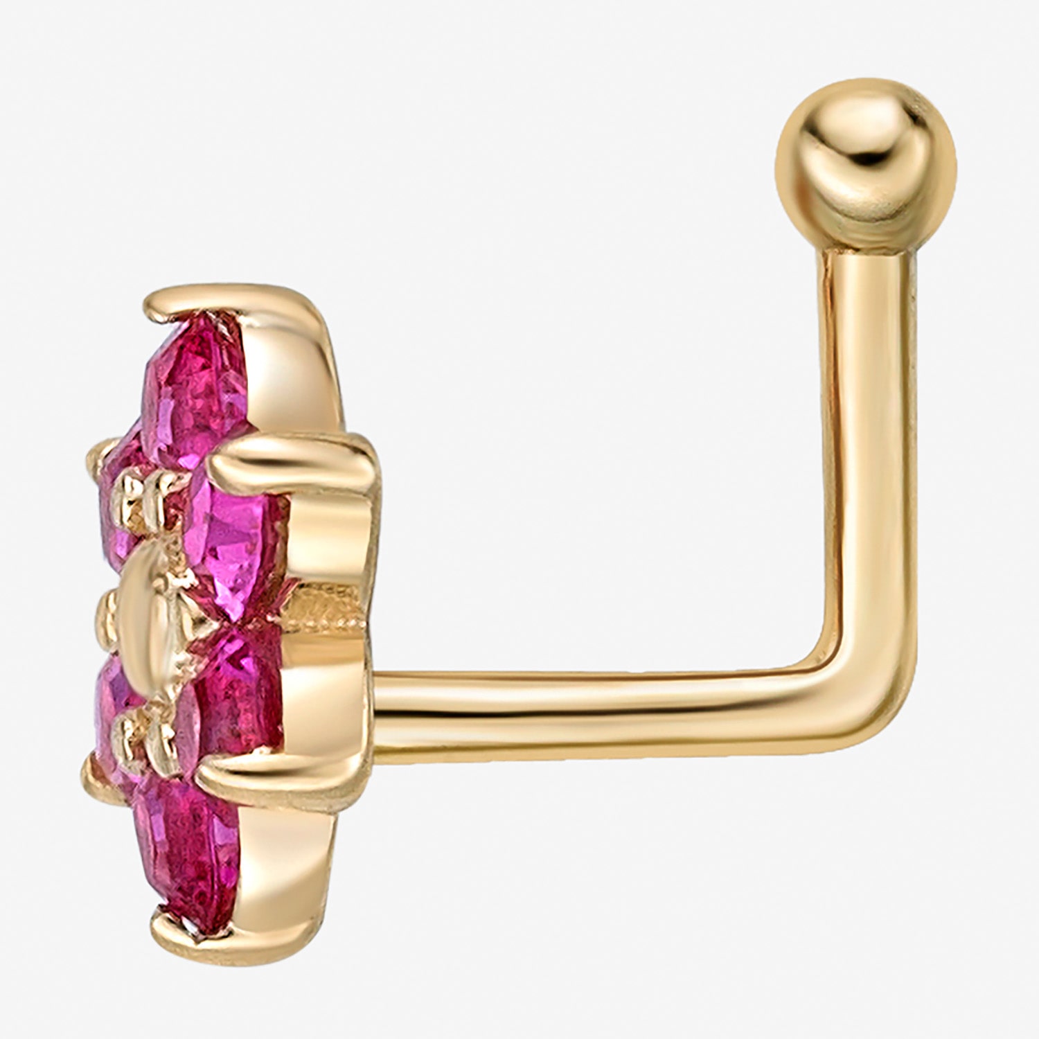 Crystal 14K Gold Nose Ring