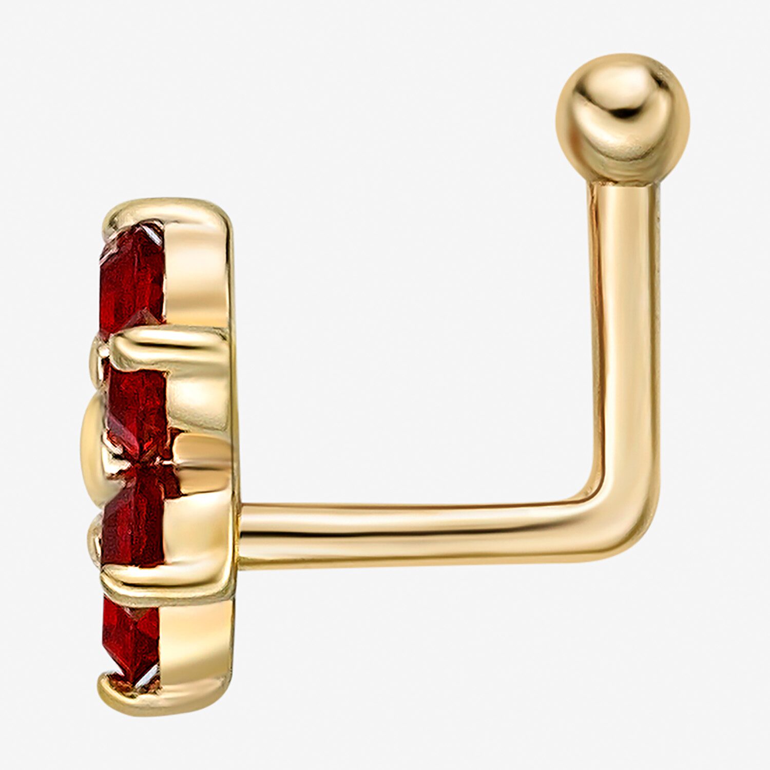 Crystal 14K Gold Nose Ring