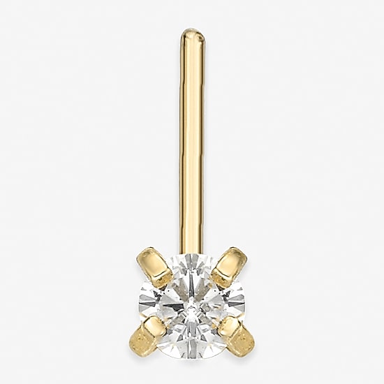 Cubic Zirconia 14K Gold Nose Ring