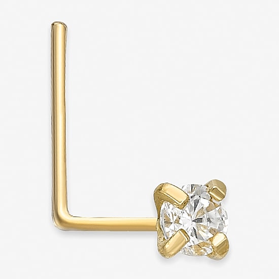 Cubic Zirconia 14K Gold Nose Ring