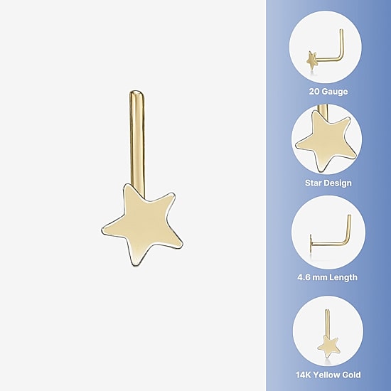 14K Gold Nose Ring