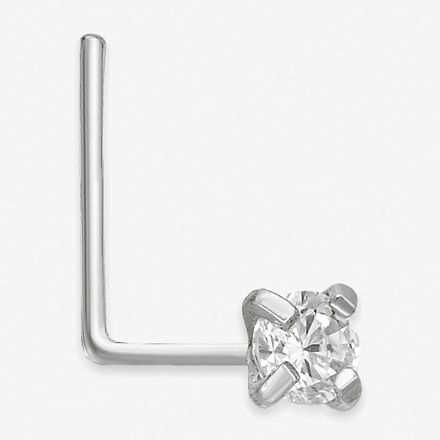Cubic Zirconia 14K Gold Nose Ring