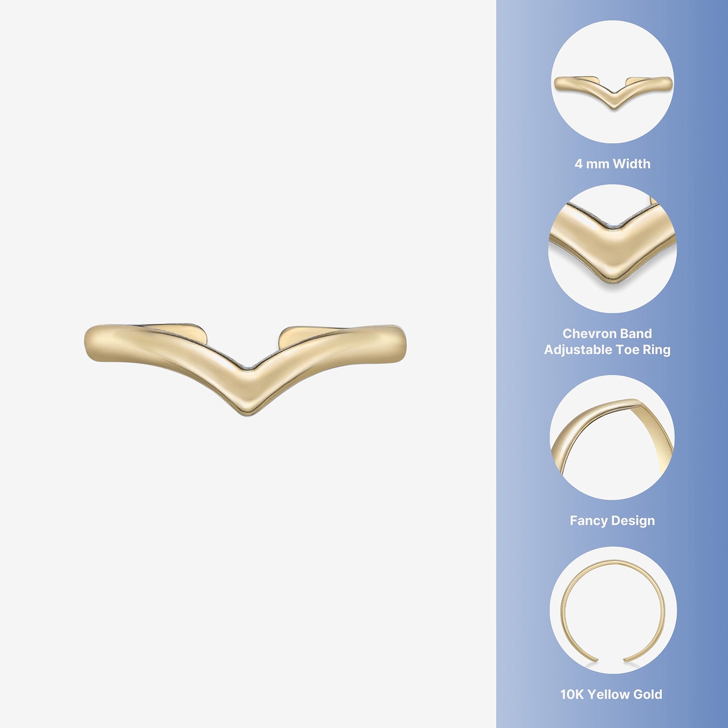 10K Gold Toe Ring