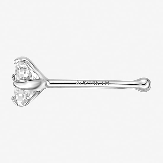 Cubic Zirconia 14K Gold Nose Ring