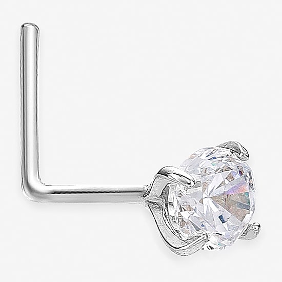 Cubic Zirconia 14K Gold Nose Ring