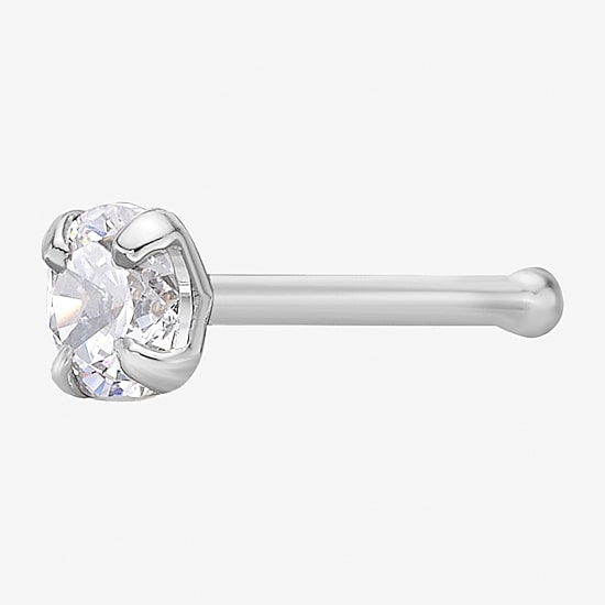 Cubic Zirconia 14K Gold Nose Ring