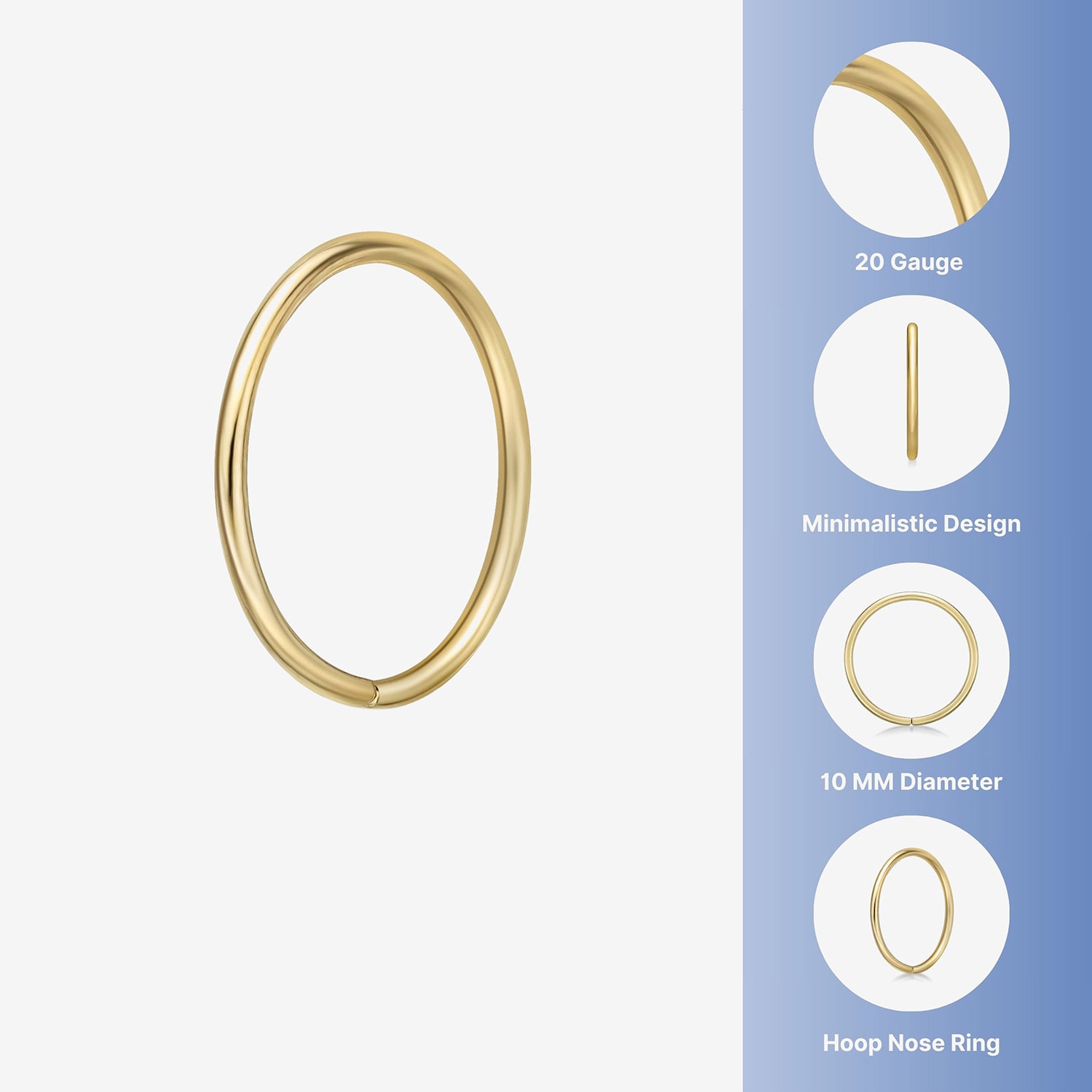 14K Gold Nose Ring