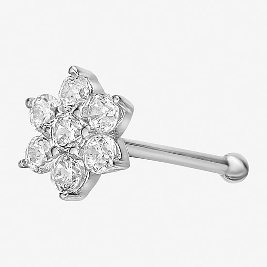 Cubic Zirconia 14K Gold Nose Ring
