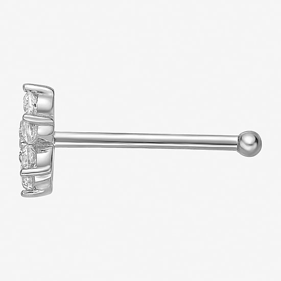 Cubic Zirconia 14K Gold Nose Ring