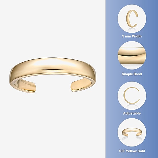 10K Gold Toe Ring