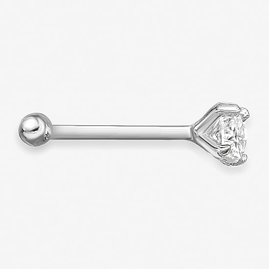 Cubic Zirconia 14K Gold Nose Ring