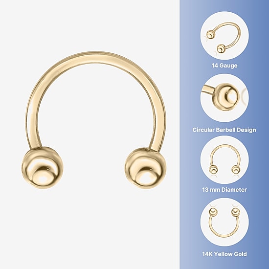 14K Gold Circular Horseshoe