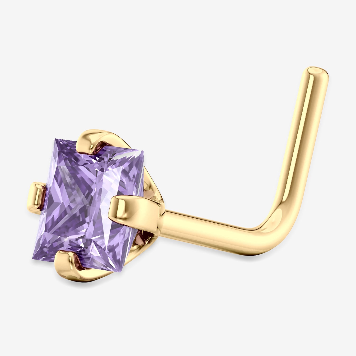 Cubic Zirconia 14K Gold Nose Ring