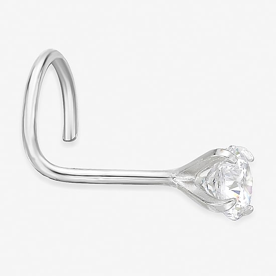 Cubic Zirconia 14K Gold Nose Ring