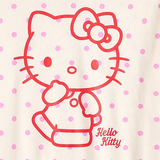 Girls Crew Neck Short Sleeve Regular Fit Hello Kitty Graphic T-Shirt