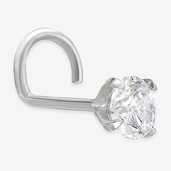 Cubic Zirconia 14K Gold Nose Ring