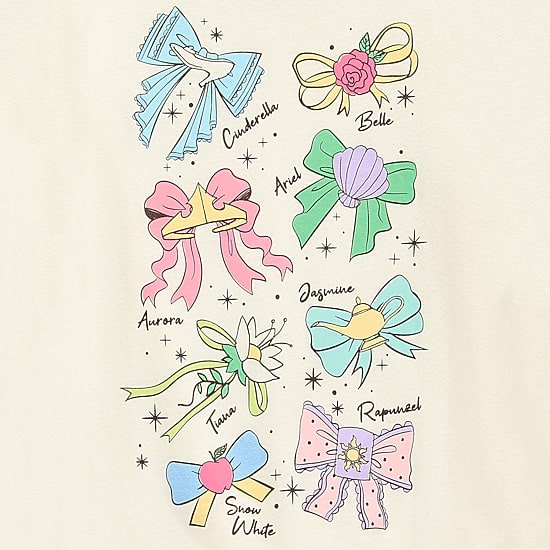 Disney Collection Girls Crew Neck Short Sleeve Regular Fit Princess Graphic T-Shirt