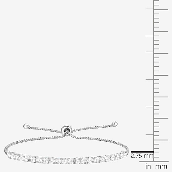 (G-H / Vsi-Vs2) Womens 1 1/2 CT. T.W. Lab Grown White Diamond Sterling Silver Bolo Bracelet