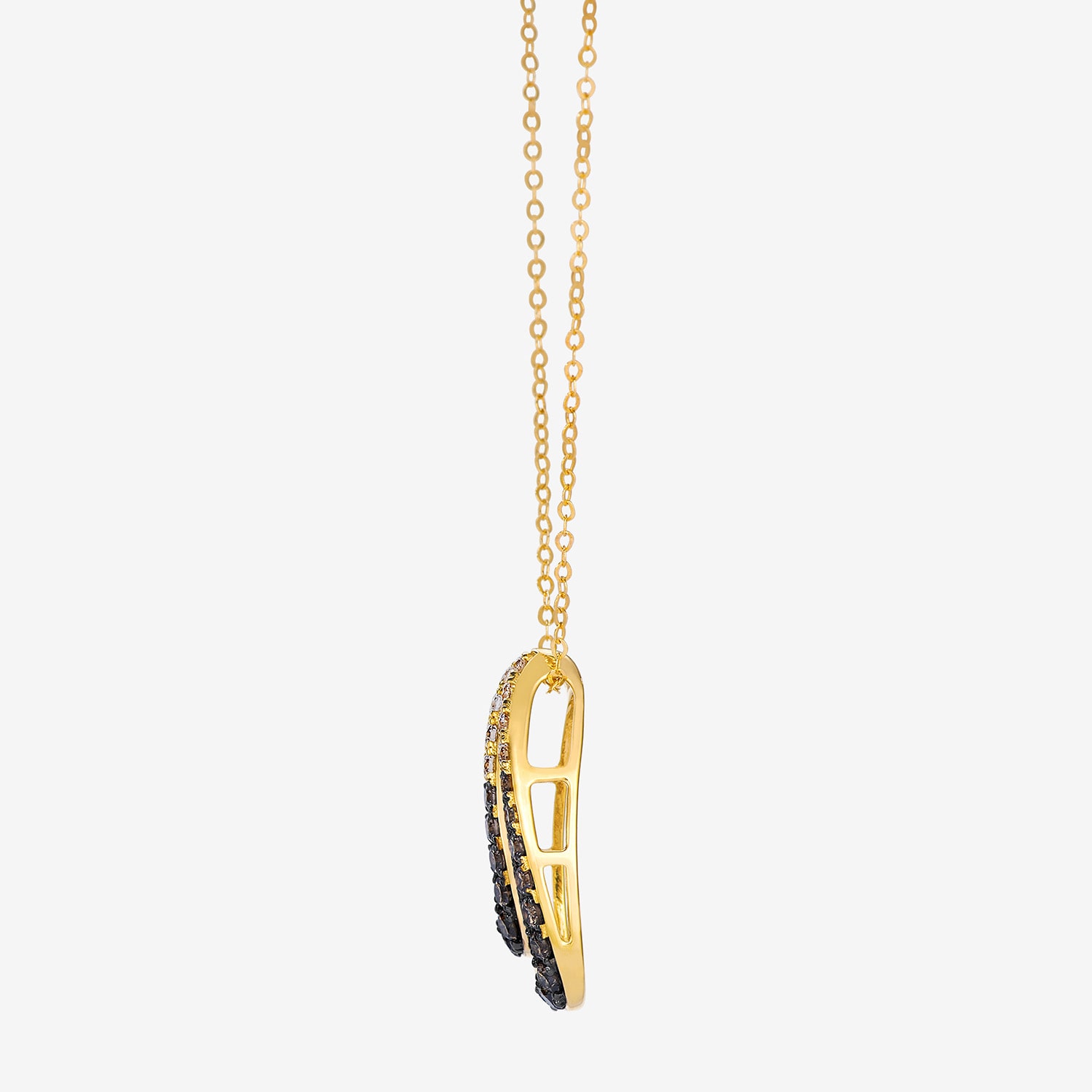 Levian Corp Le Vian (Champagne / Si2) Womens 1/2 CT. T.W. Natural Champagne Diamond 14K Gold 20 Inch Pendant Necklace